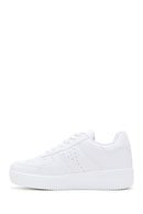 Women's White Thick Soled Sneaker | Derimod