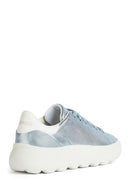 Geox Women's Blue Spherica Ec4.1 Lace-Up Leather Sneaker | Derimod