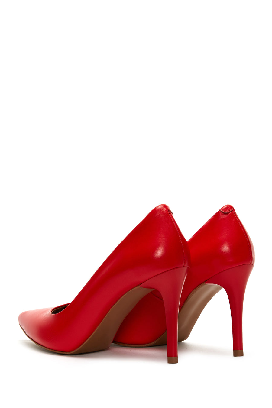 Women's Red Leather Stiletto