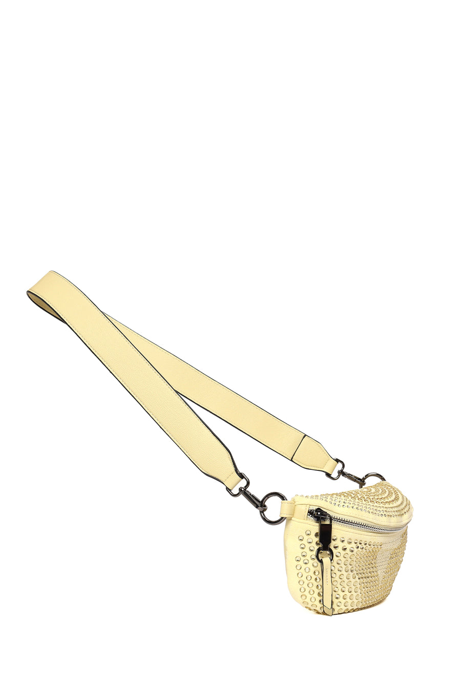 Woman Yellow Chain Strap Crossbody Bag