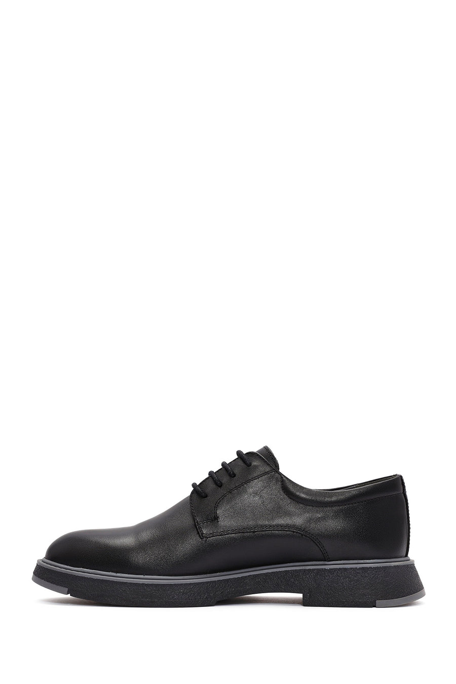 Men's Black Lace-up Leather Casual Shoes