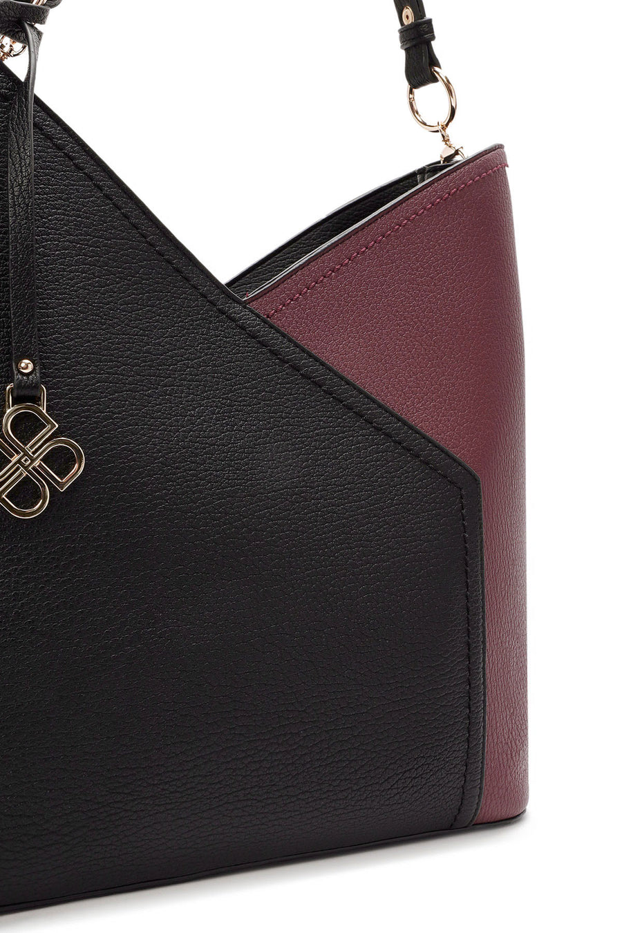 Women's Black Short and Long Strap Shoulder Bag