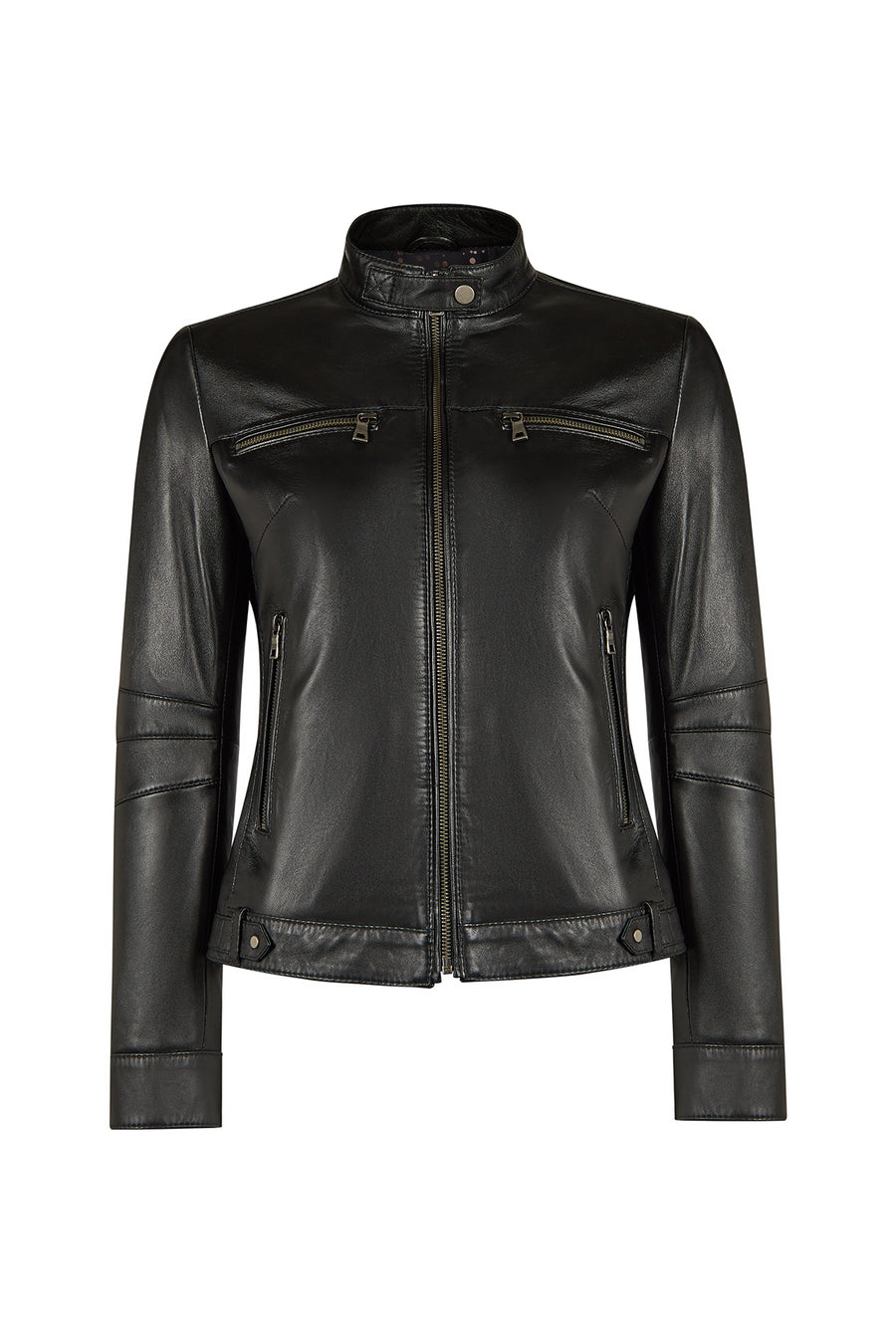 Lesi Woman Black Short Leather Jacket 26WGE57351M | Derimod