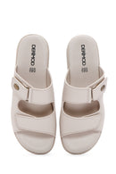 Women's Beige Comfort Slippers | Derimod