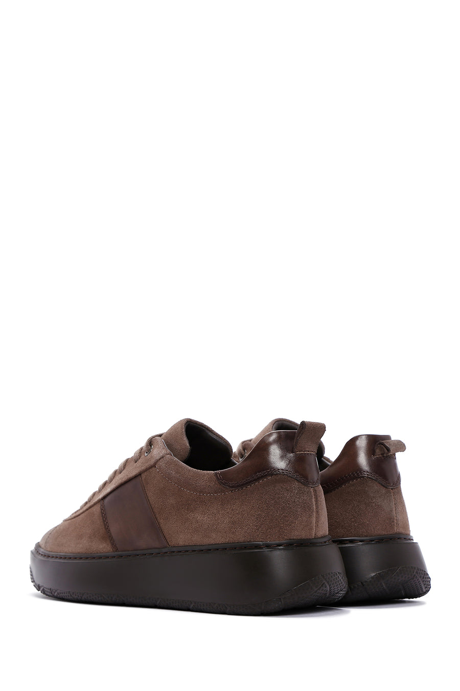 Men's Brown Suede Leather Thick Soled Sneaker