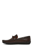 Erkek Kahverengi Kroko Deri Loafer | Derimod