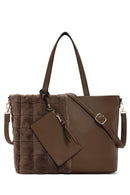 Women's Brown Long Strap Plush Handbag | Derimod