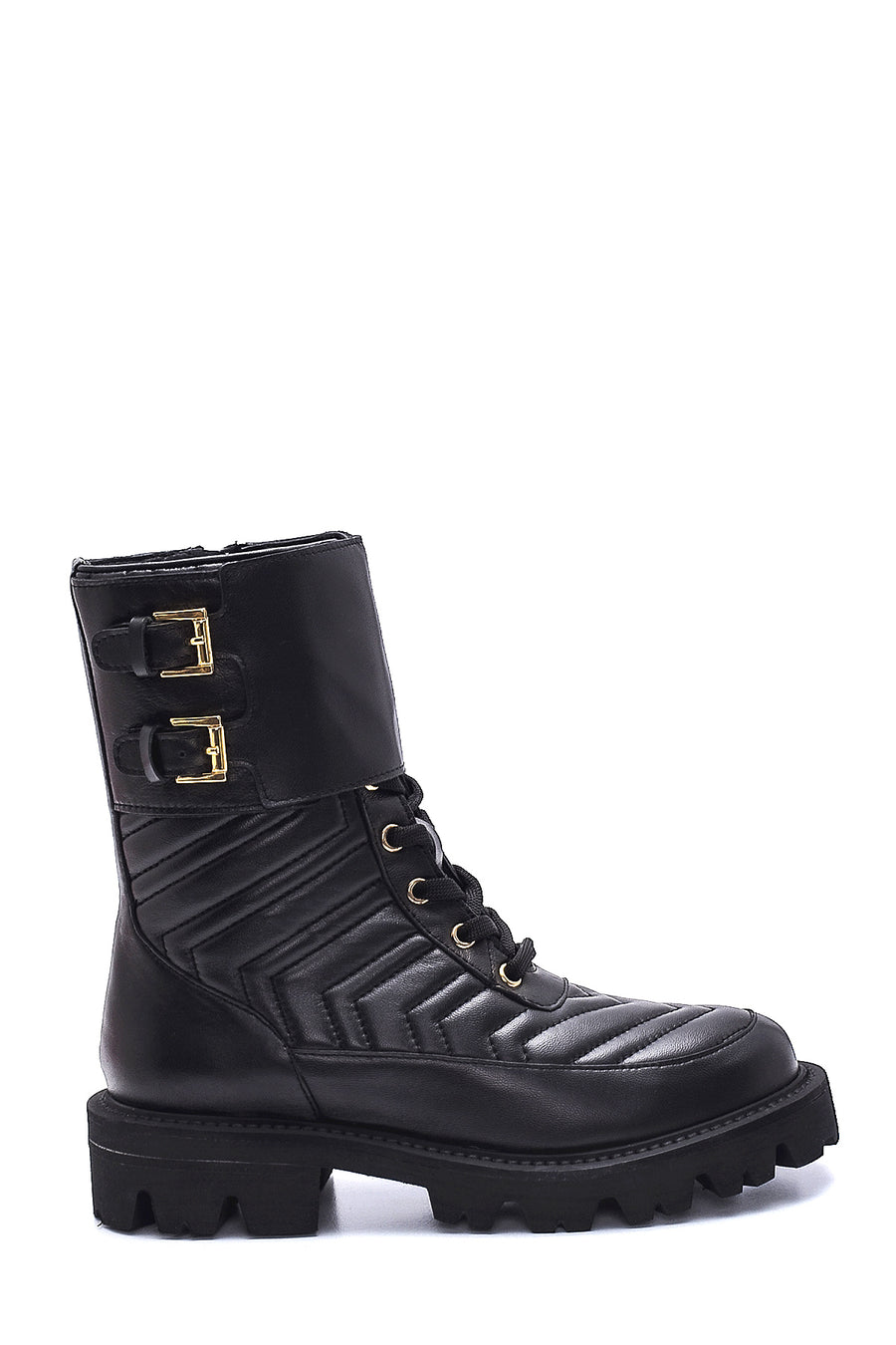 Women's Leather Quilted Boots 21WFD1207KP | Derimod