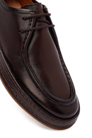 Male Brown Lace-up Leather Casual Shoes | Derimod