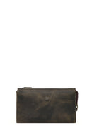 Men's Khaki Leather Handbag | Derimod