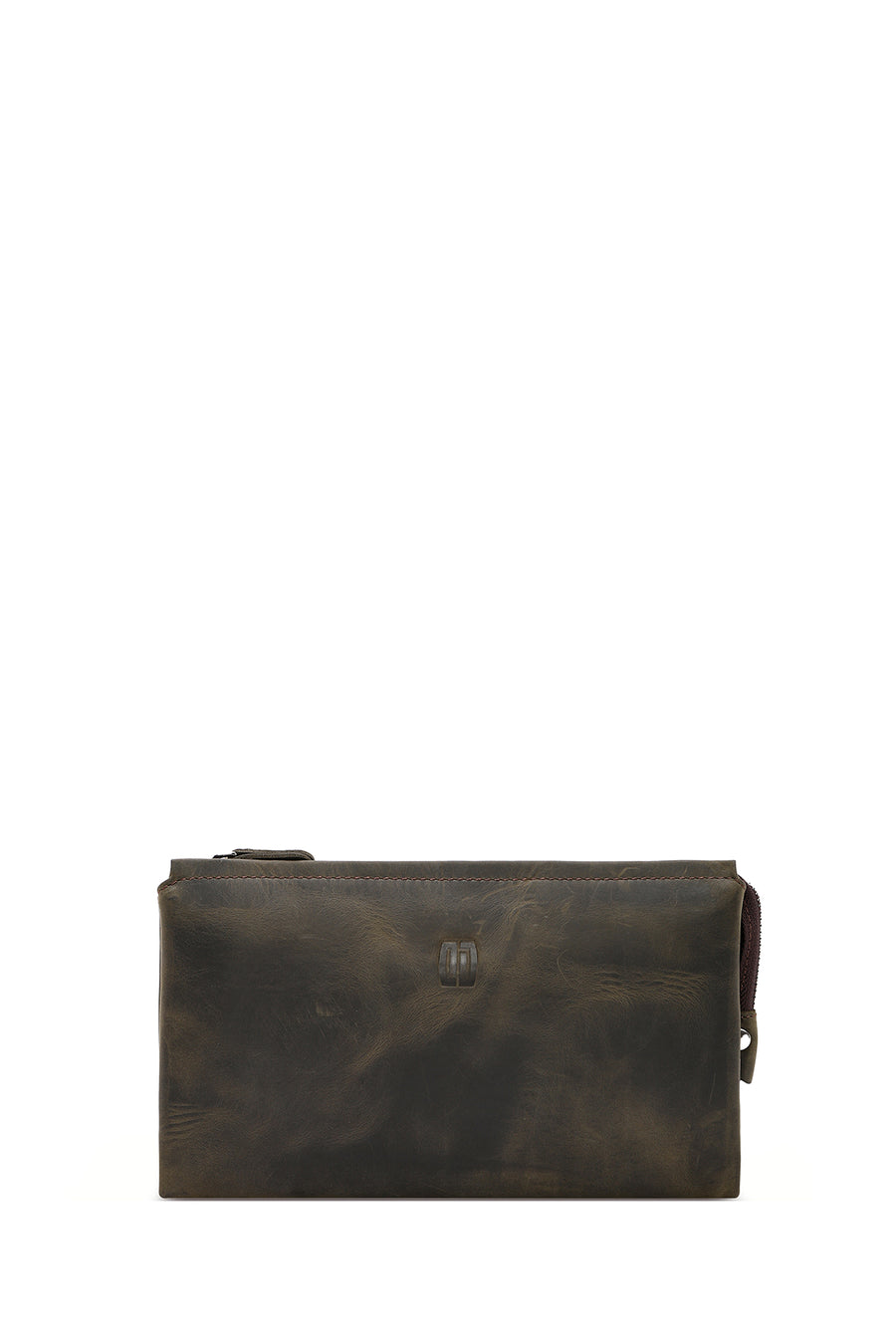 Men's Khaki Leather Handbag
