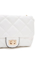 Women's White Long Strap Quilted Crossbody Bag | Derimod