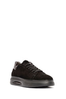 Men's Black Lace-Up Suede Leather Sneaker | Derimod