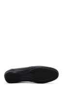 Men's Black Leather Buckle Classic Loafer | Derimod