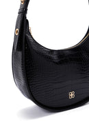 Women's Black Crocodile Handbag | Derimod