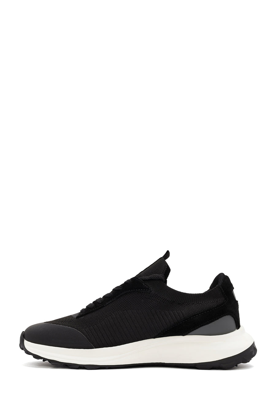 Derimod Zero Men's Black Lace-Up Thick Soled Fabric Sneaker