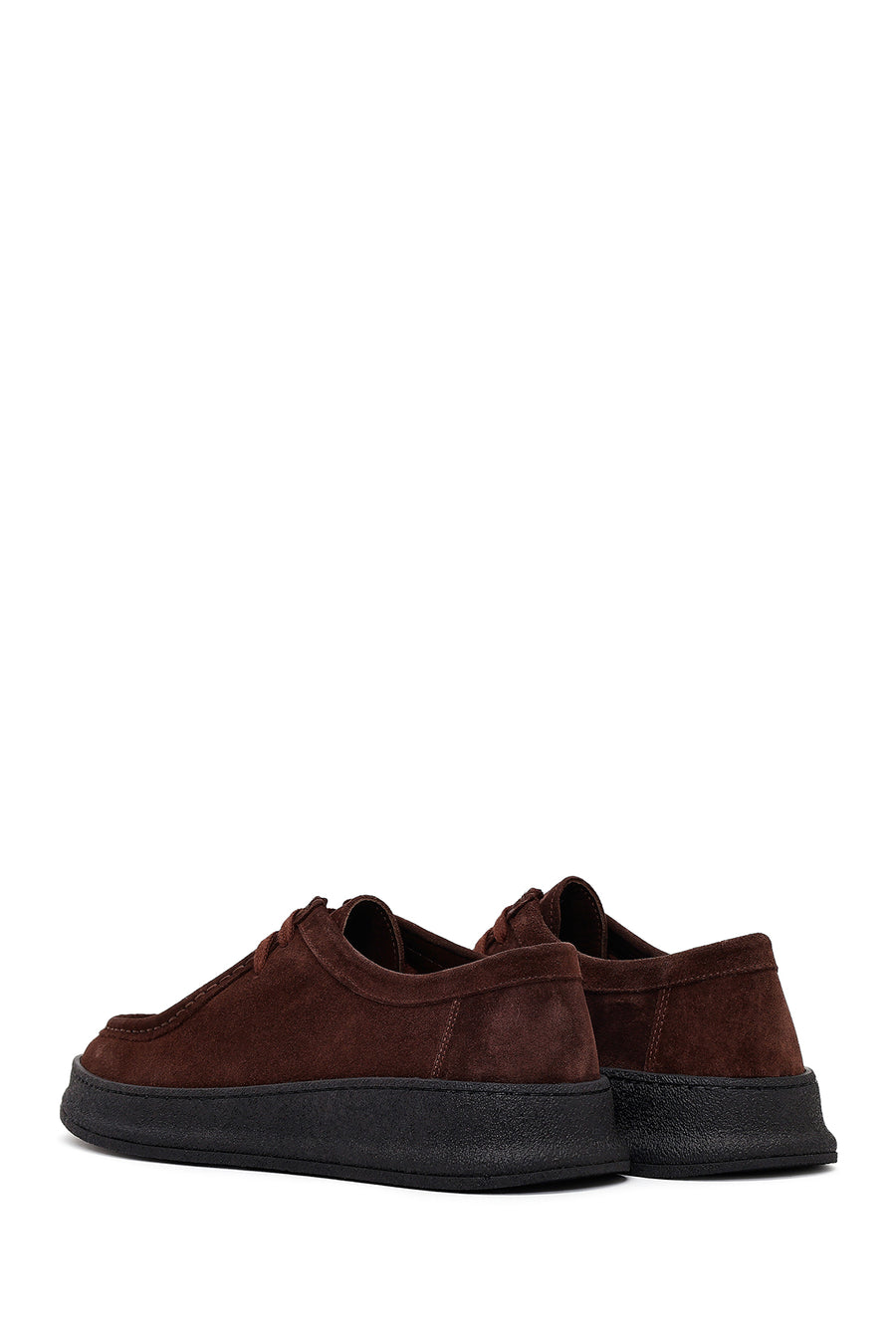 Men's Brown Lace-Up Suede Leather Casual Shoes