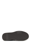Erkek Siyah Bağcıklı Kalın Tabanlı Nubuk Deri Sneaker | Derimod