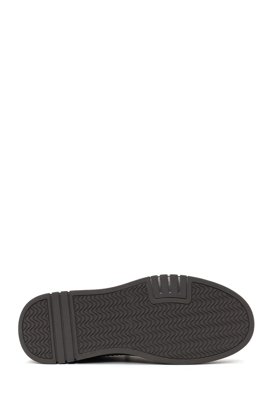 Erkek Siyah Bağcıklı Kalın Tabanlı Nubuk Deri Sneaker