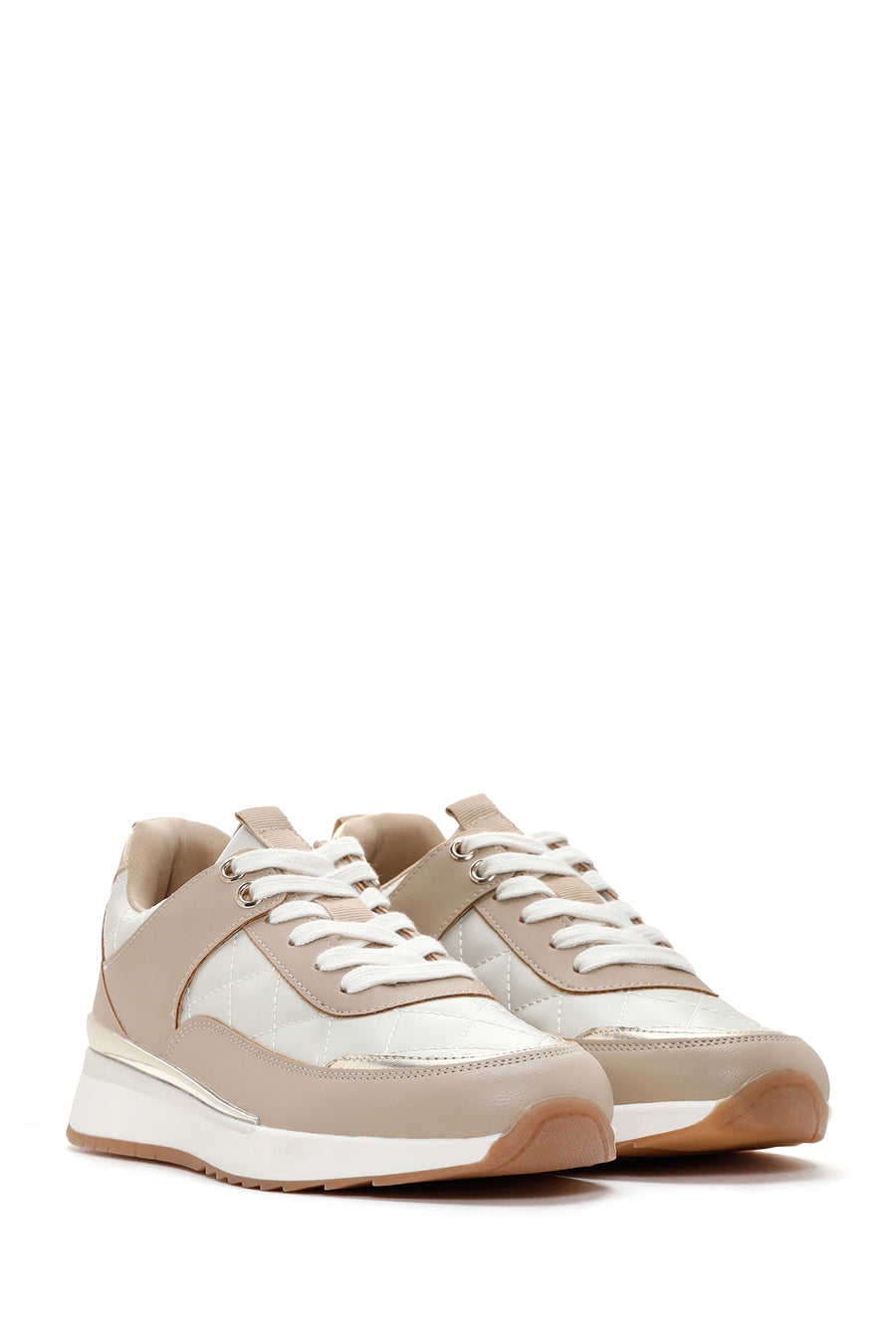 Women's Beige Thick Soled Sneaker
