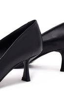 Kadın Siyah İnce Topuklu Deri Stiletto | Derimod