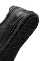 Erkek Siyah Bağcıklı Deri Sneaker | Derimod