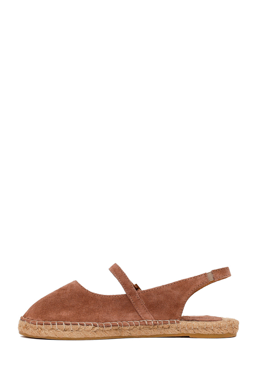 Woman Dark Powder Buckled Suede Espadrilles