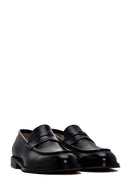 Men's Black Leather Classic Loafer | Derimod