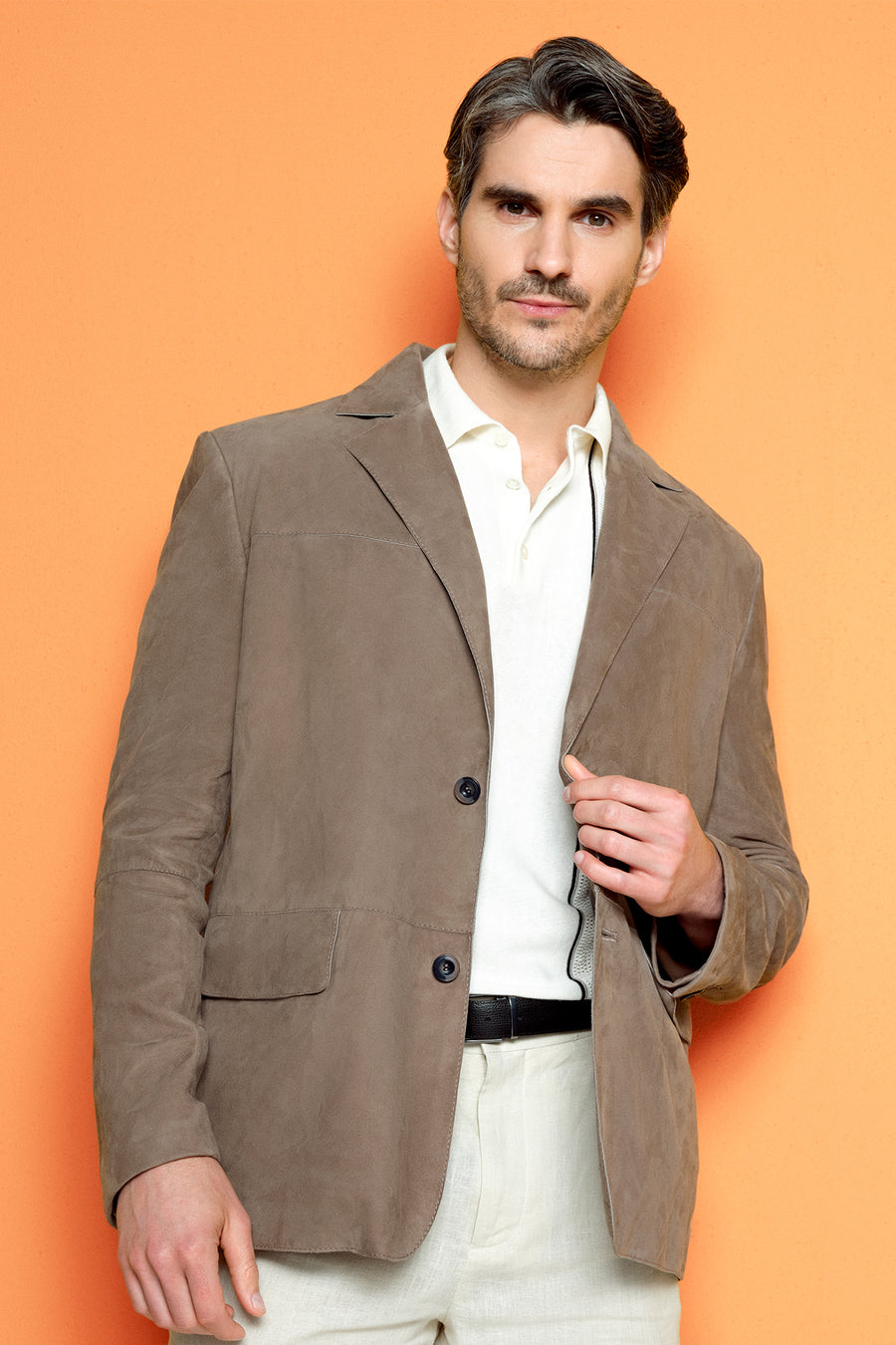 Rodrygo Men's Mink Blazer Suede Leather Jacket