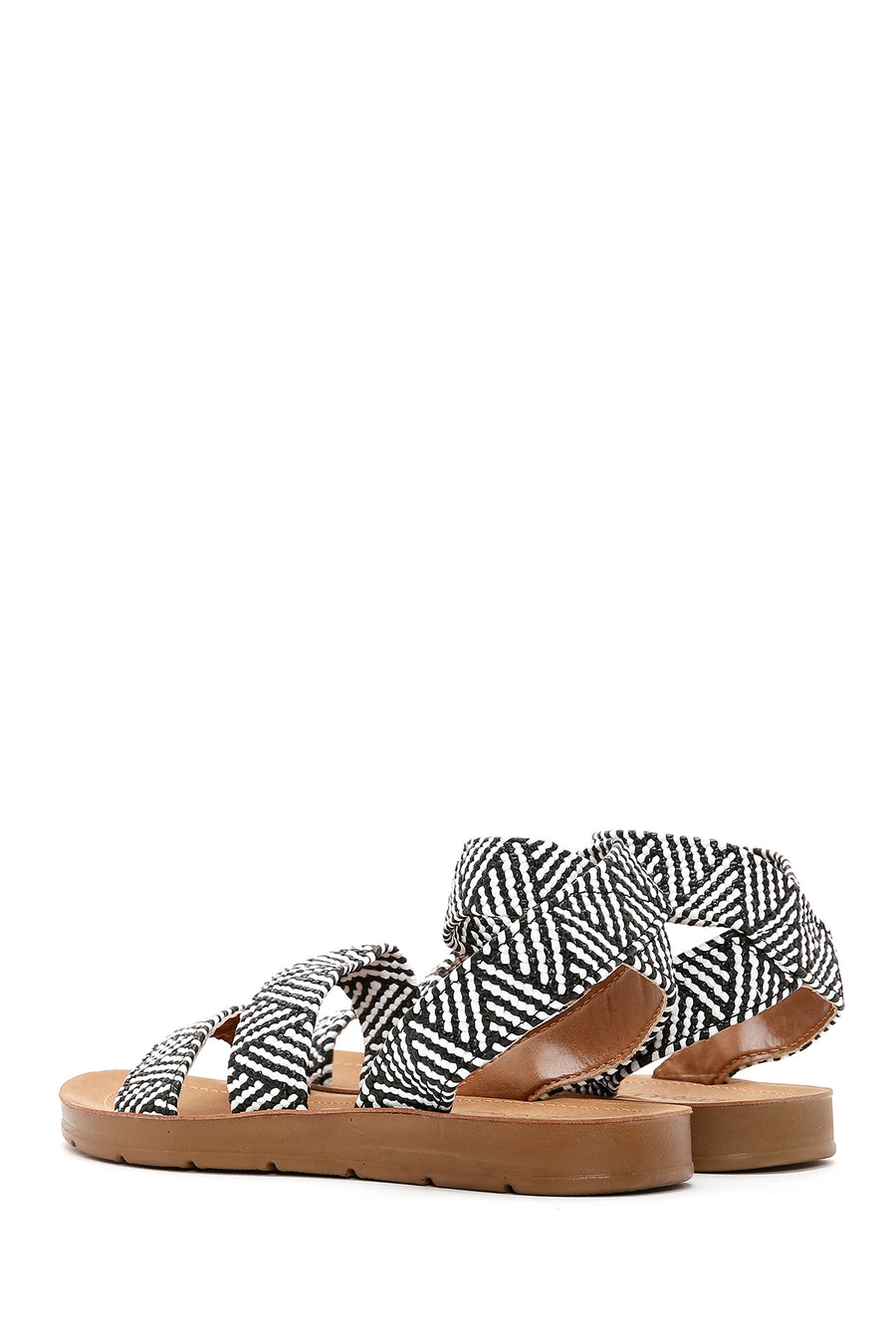 Women's Black Double Strap Sandals