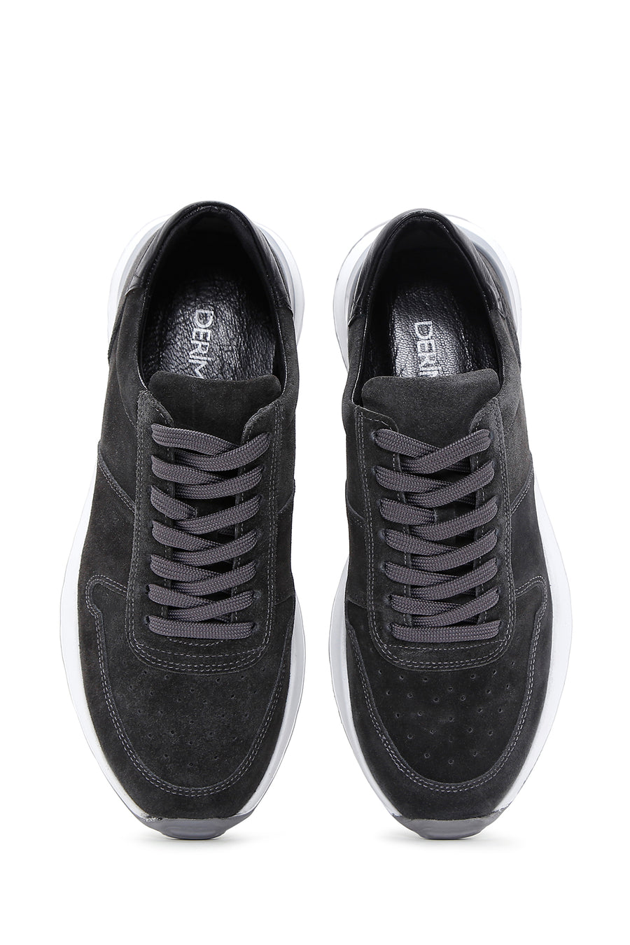 Erkek Gri Süet Deri Sneaker