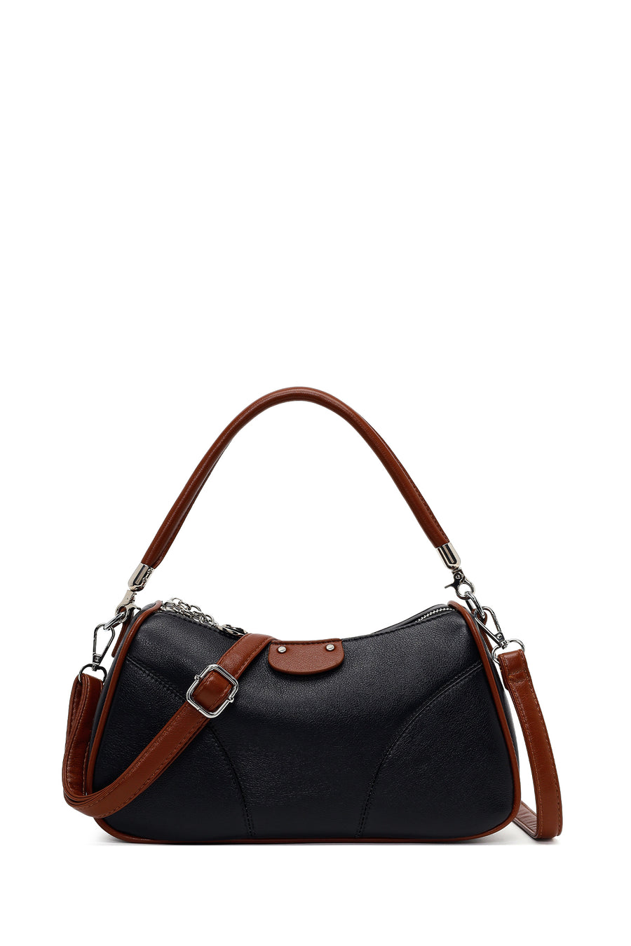 Woman Black Casual Shoulder Bag with Long Strap WB200029SV | Derimod