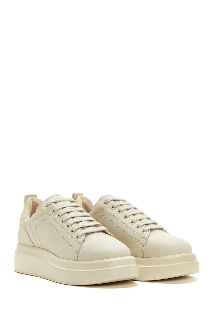 Kadın Bej Kalın Tabanlı Sneaker