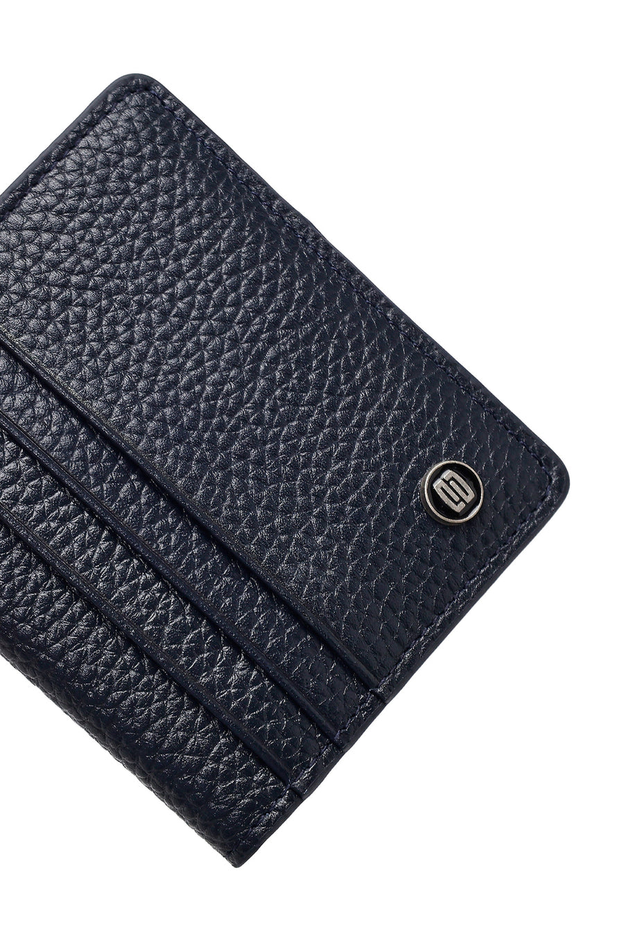 Men's Navy Blue Leather Card Holder