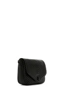 Women's Black Long Strap Quilted Crossbody Bag | Derimod