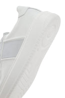 Men's White Lace-up Leather Sneaker | Derimod