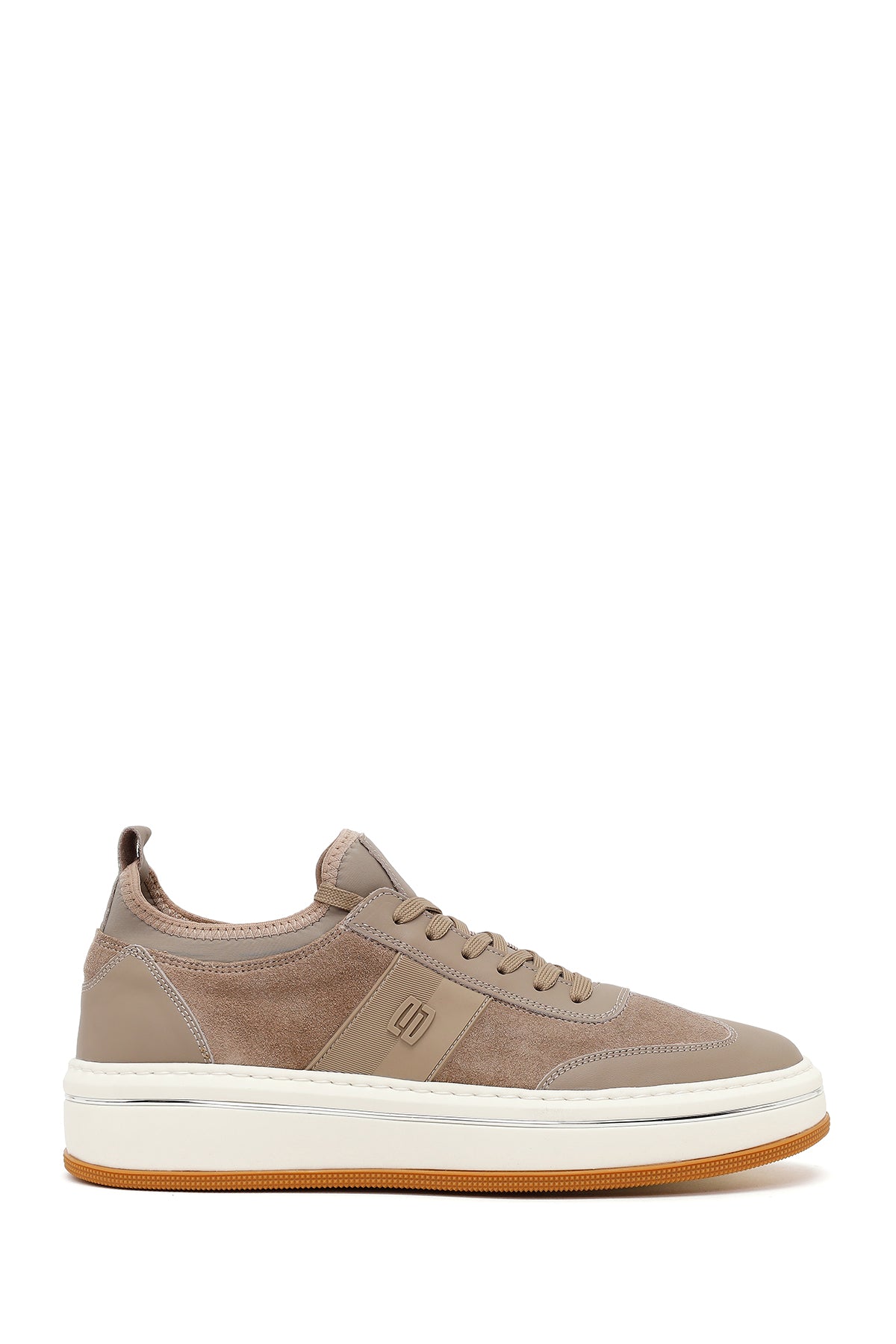 Male Beige Lace-Up Thick-Soled Leather Sneaker 26SFD611414 | Derimod