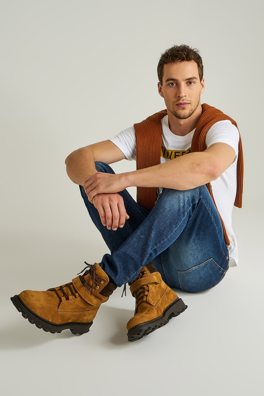 Nubuck Men's Leather Boots 18WFD3025V3 | Derimod