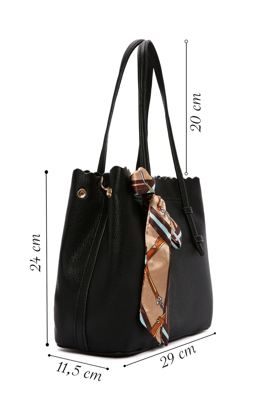 Women's Black Long Strap Shoulder Bag