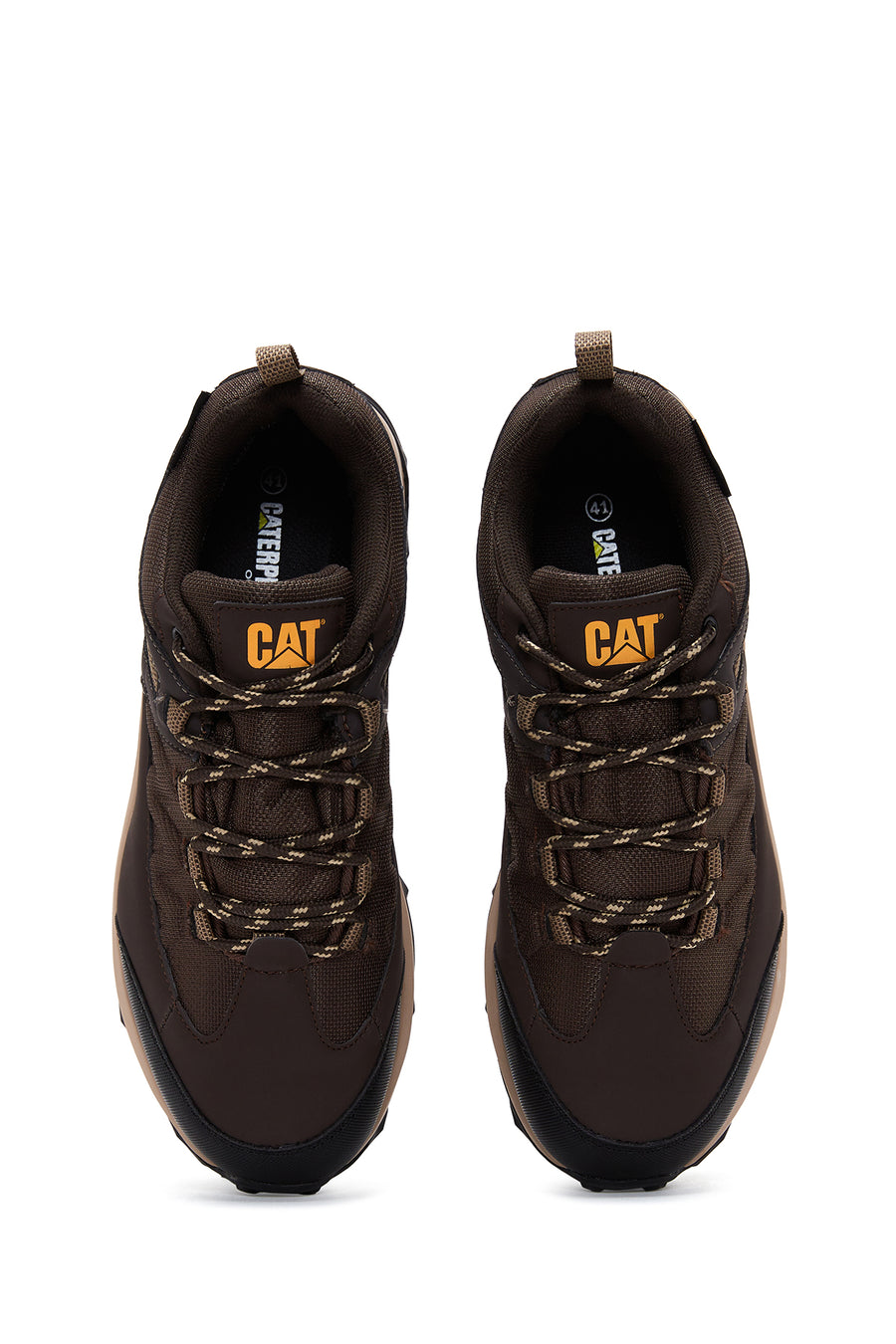 Caterpillar Men's Brown Leather Waterproof Outdoor Shoes