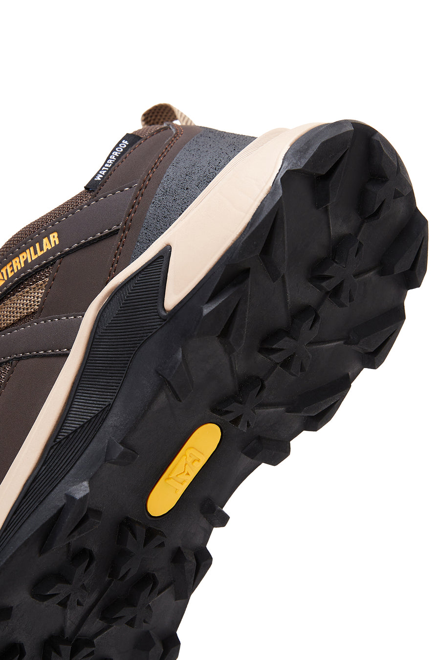 Caterpillar Men's Brown Leather Waterproof Outdoor Shoes