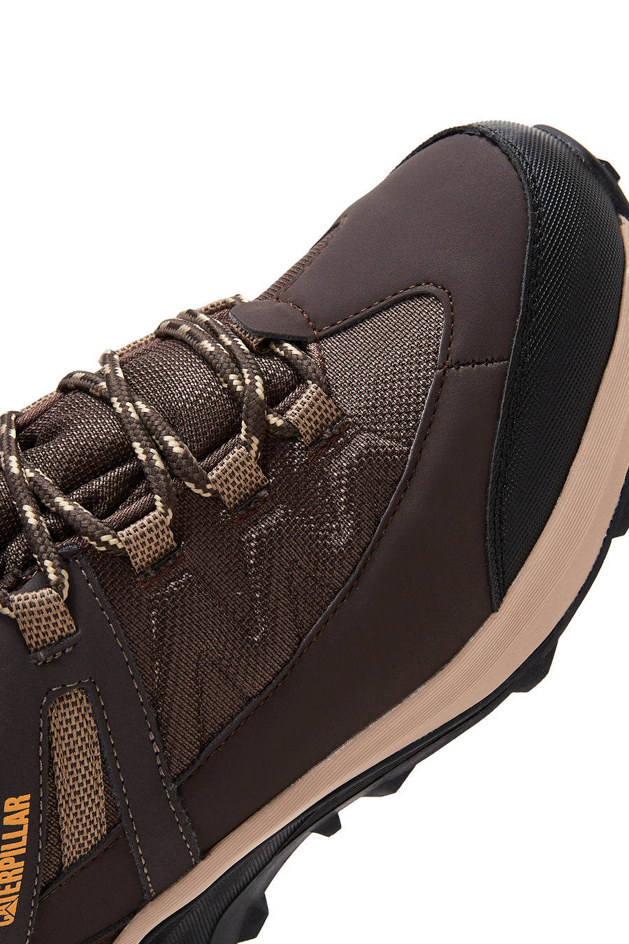 Caterpillar Men's Brown Leather Waterproof Outdoor Shoes