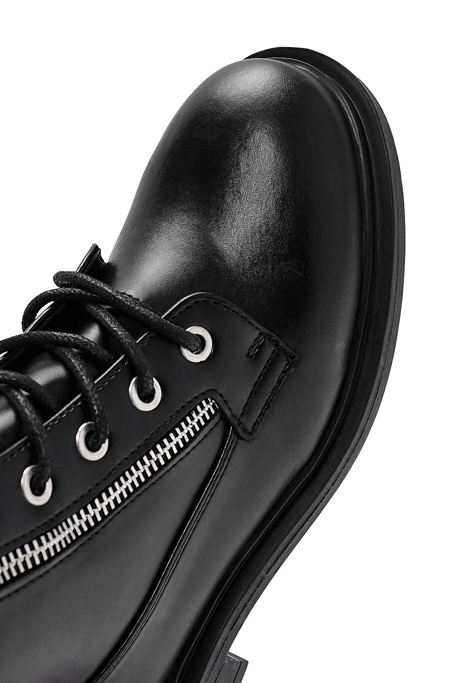 Women's Black Zippered Boots