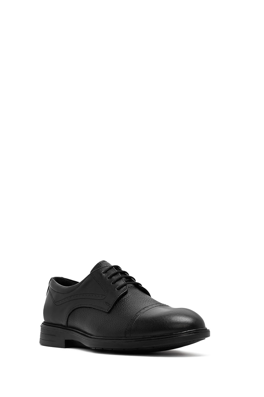 Men's Black Laced Leather Classic Shoes