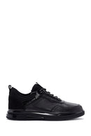 Men's Black Lace-up Leather Sneaker | Derimod