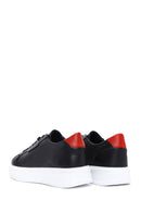 Men's Black Leather Thick Soled Sneaker | Derimod