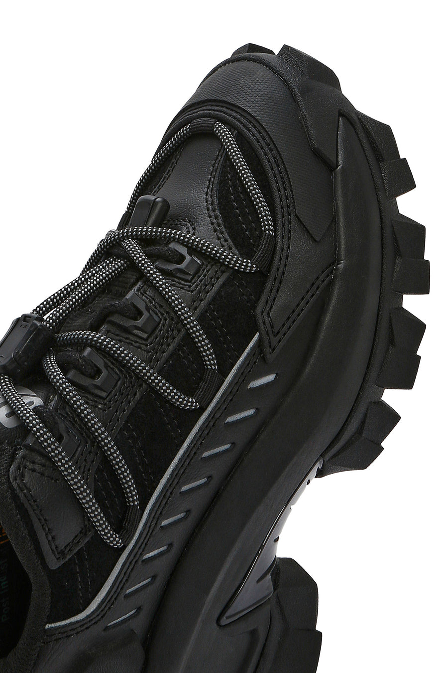 Caterpillar Erkek Siyah Intruder Max Kalın Tabanlı Bağcıklı Süet Deri Sneaker