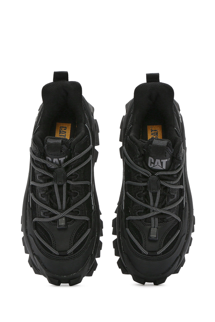 Caterpillar Erkek Siyah Intruder Max Kalın Tabanlı Bağcıklı Süet Deri Sneaker
