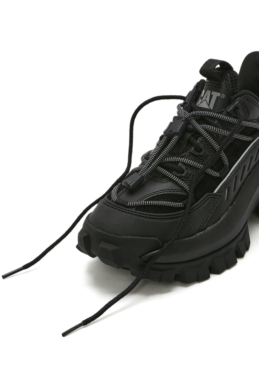 Caterpillar Erkek Siyah Intruder Max Kalın Tabanlı Bağcıklı Süet Deri Sneaker