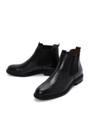 Men's Black Chelsea Casual Leather Boots | Derimod